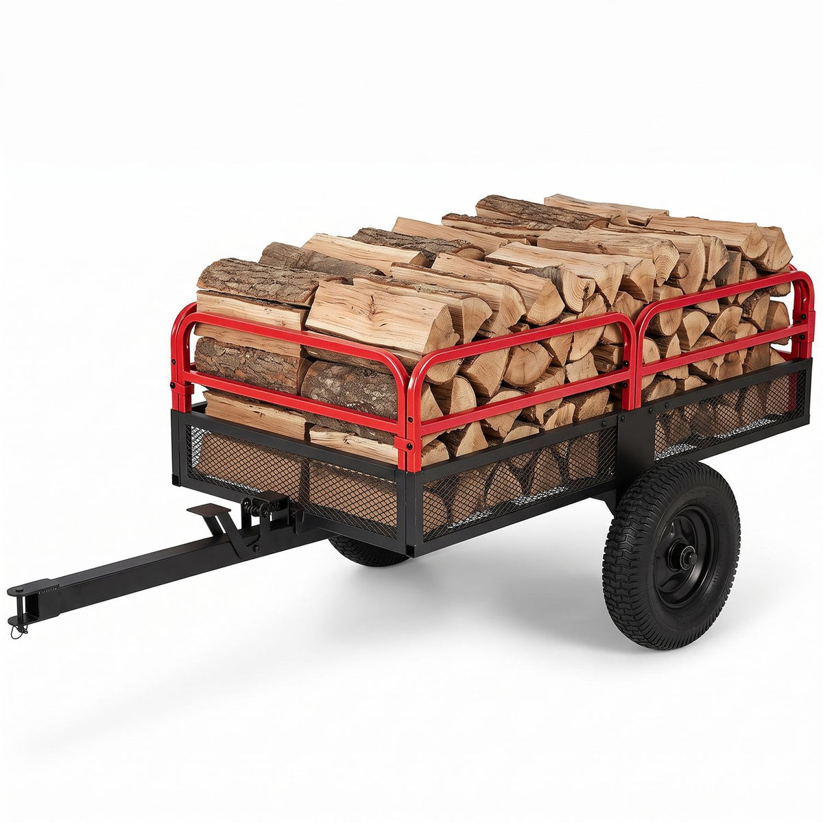 1540 LBS Capacity 17.6 Cu. Ft Heavy Duty Metal Dump Cart Trailer