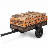 1540 LBS Capacity 17.6 Cu. Ft Heavy Duty Metal Dump Cart Trailer