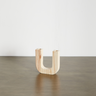 U-Shaped Wooden Double Taper Candlestick Holder