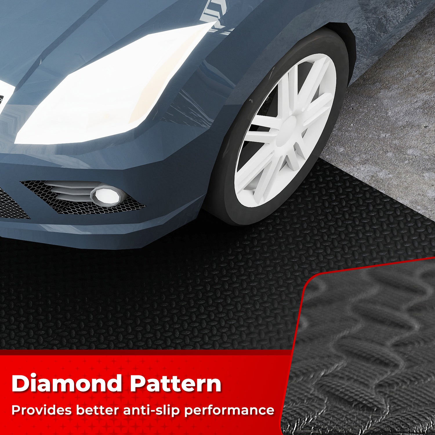 15.5 x 7.7 FT Garage Tool Mats 7 mm Thickened PE Mechanic Pads Pack of 4