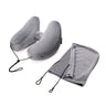 Hooded Inflatable Travel Neck Pillow