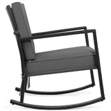 Patio Rattan Rocker Outdoor Glider Rocking Chair Cushion Lawn