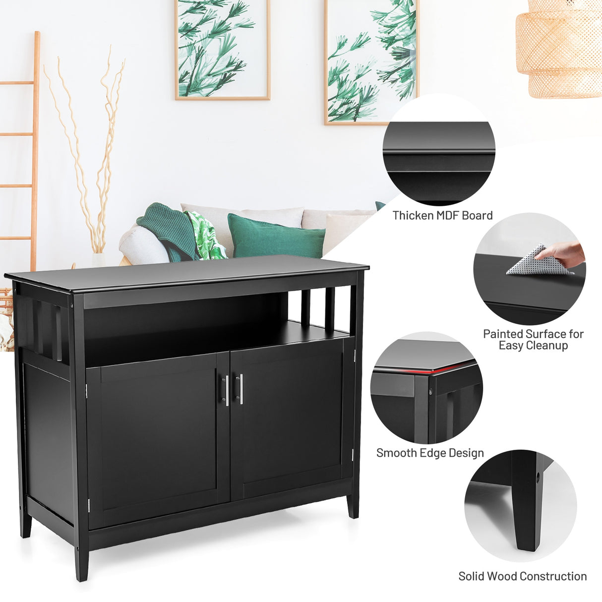 Modern Practical and Beautiful Wooden Kitchen Lockers with Large Storage Space