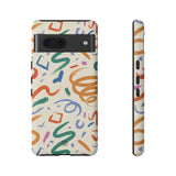 DOODLE BRUSH STROKES | Tough Phone Case