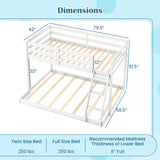 Twin Over Full Bunk Bed Low Floor Bunk Bed Frame