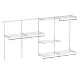 Closet System 4-8 FT Wall-Mounted Closet Shelves and Rod