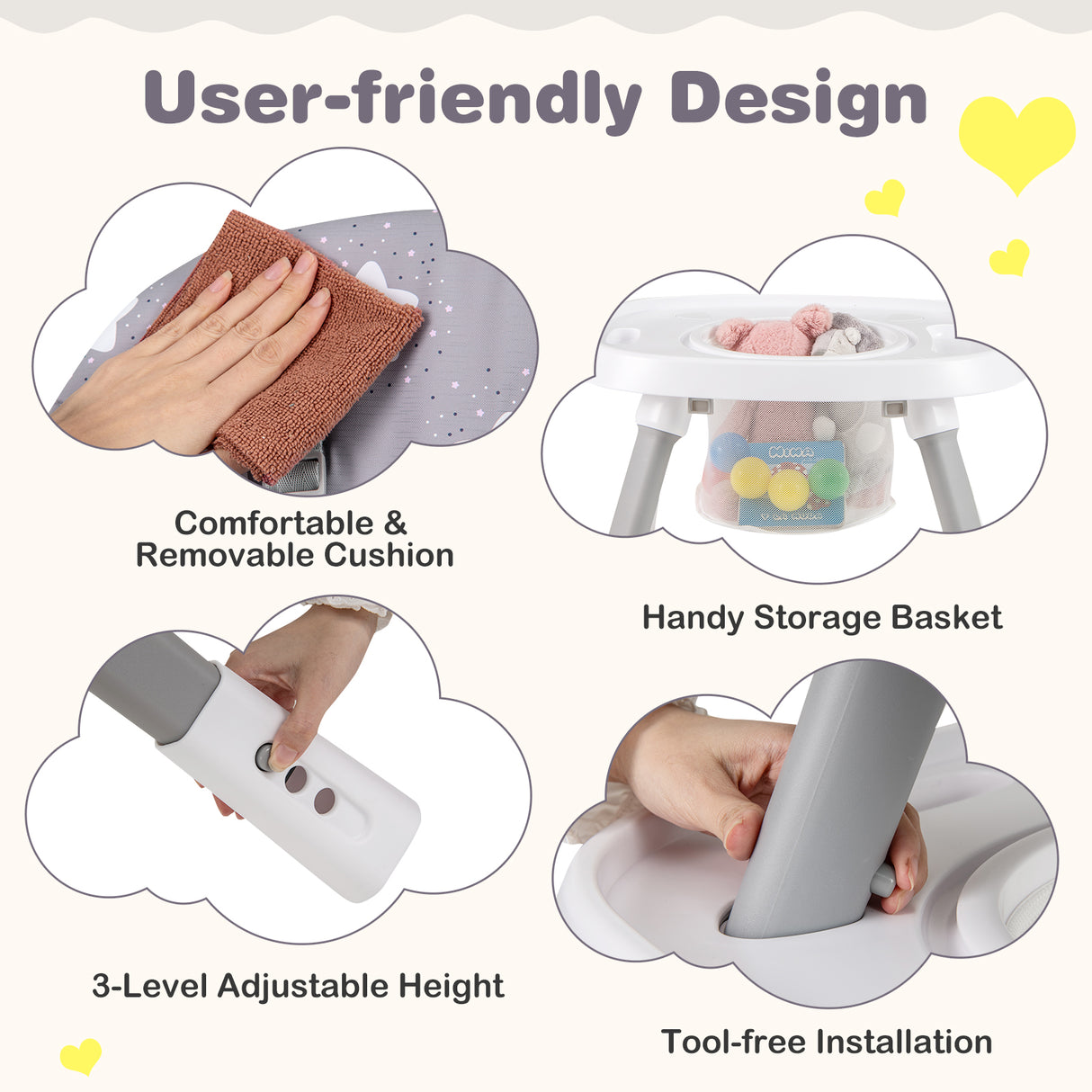 16-in-1 Baby High Chair with Activity Center and Booster Seat for Babies and Toddlers