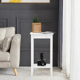 Tall Wooden Sofa End Table Side Table