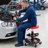 16.5"-22" Adjustable Height Seat Rolling Mechanic Stool with Wheels