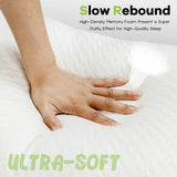Set of 2 28 x18 Inch Shredded Memory Foam Bed Pillows with Bamboo Cooling Cover
