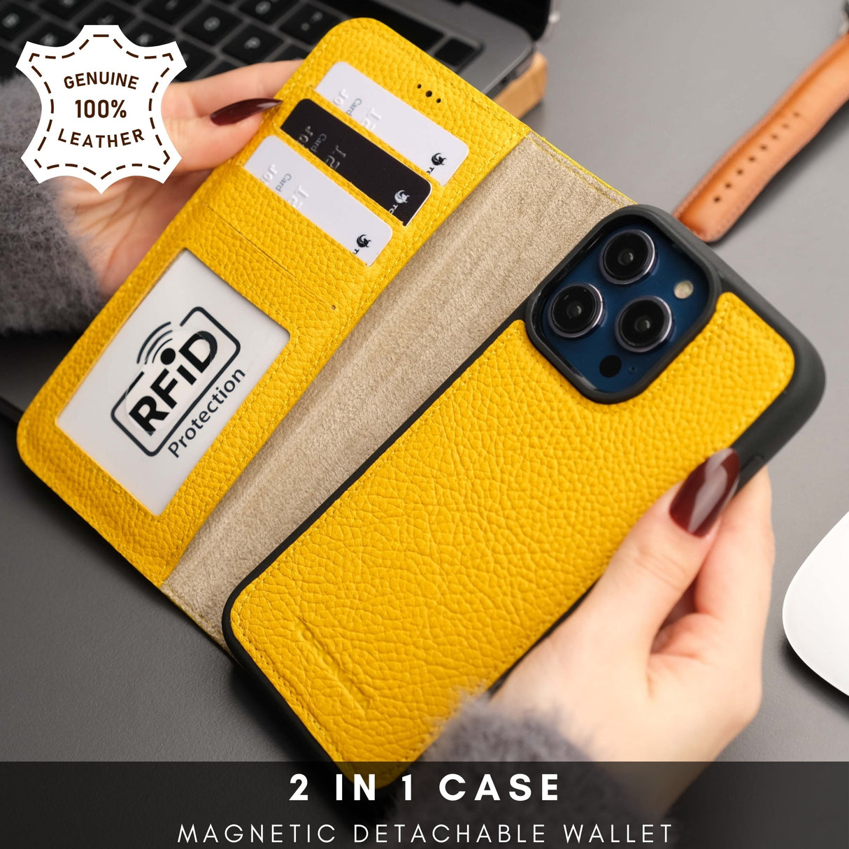 Casper Leather iPhone 14 Pro Max Wallet Case | MagSafe