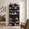 16 Compartment CD Storage Unit 54" Freestanding Open Display Shelf with 12 Removable Shelves