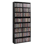 16 Compartment CD Storage Unit 54" Freestanding Open Display Shelf with 12 Removable Shelves
