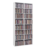 16 Compartment CD Storage Unit 54" Freestanding Open Display Shelf with 12 Removable Shelves