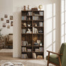 16 Compartment CD Storage Unit 54" Freestanding Open Display Shelf with 12 Removable Shelves
