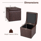 Foldable Cube Ottoman Pouffe Storage Seat