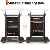 Yescom Height-Adjustable Rolling Laptop Cart with Storage