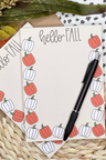 Hello Fall Pumpkin 5x7 Notepad