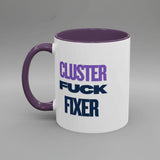 Funny Coffee Mug - Cluster Fuck Fixer - Gifts for Friends, Office Humor, Coffee Lovers