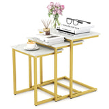 3 Pieces Multifunctional Coffee End Table Set