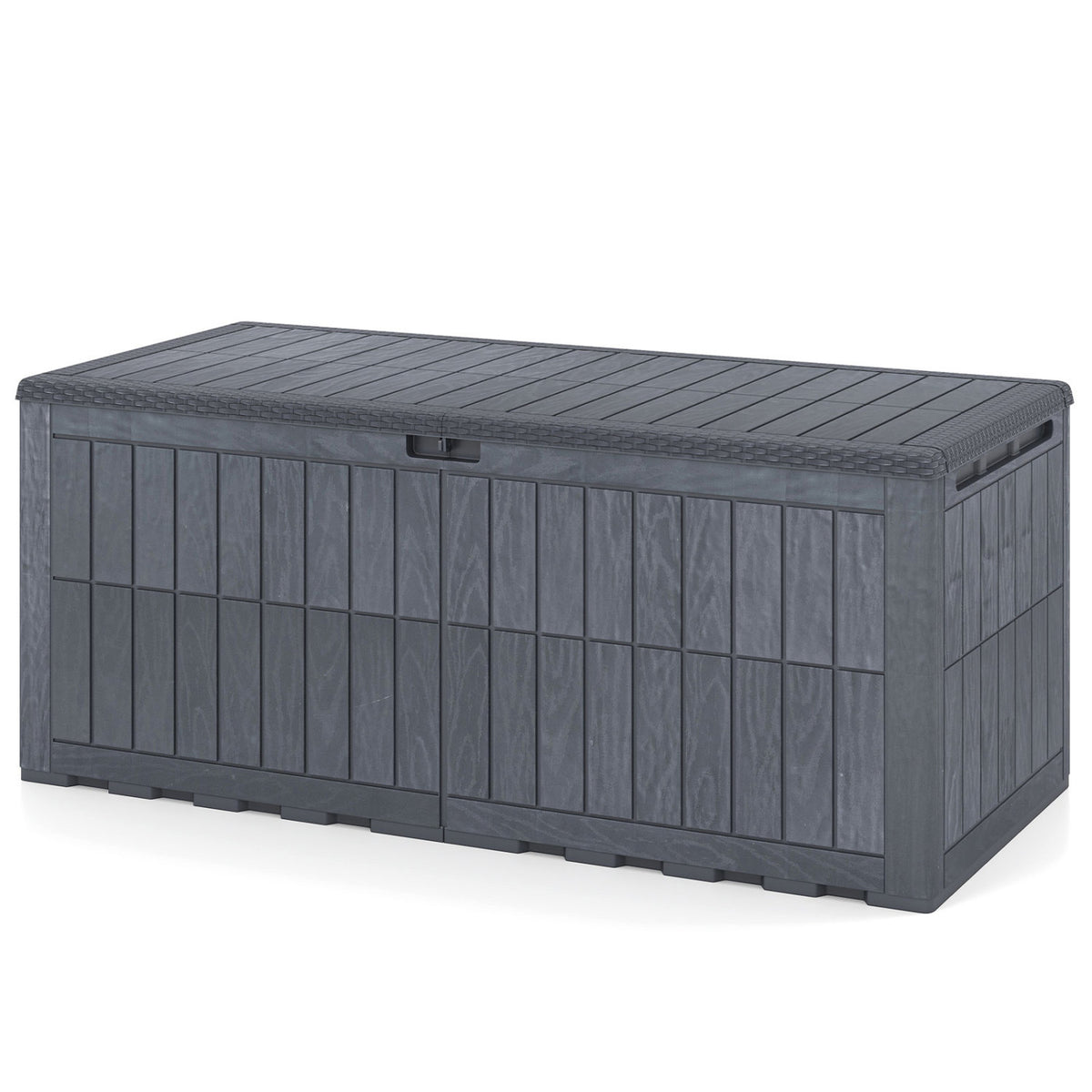 Outdoor Deck Box All-Weather Lockable Storage Bin with Lid and Handles