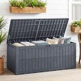 Outdoor Deck Box All-Weather Lockable Storage Bin with Lid and Handles