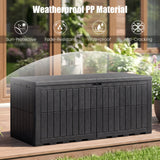 Outdoor Deck Box All-Weather Lockable Storage Bin with Lid and Handles