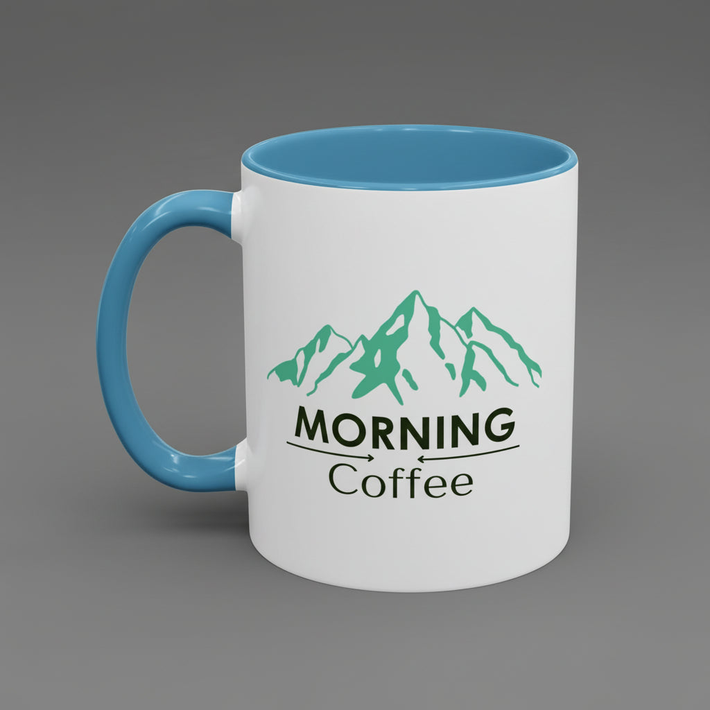 Mountain Adventure Accent Coffee Mug - Unique Gift for Hikers, Nature Lovers, & Coffee Enthusiasts