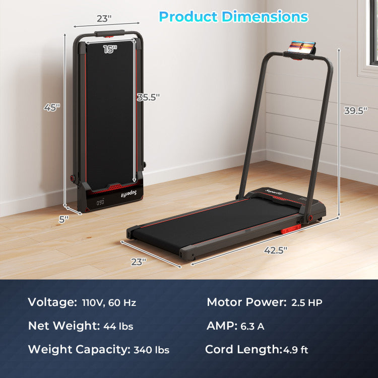 Home Fitness & Relaxation Set â 3 in 1 Folding Treadmill and Modern Accent Chair