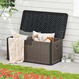 100 Gallon Large Deck Box with Lockable Lid for Patio