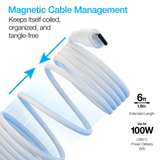 Naztech REcoil USB-C to USB-C Magnetic Cable 6ft
