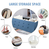 Fabric Folding Storage with Divider Bed End Bench