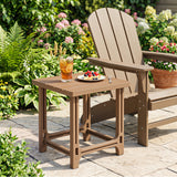 Outdoor Adirondack Side Table with Slatted Surface