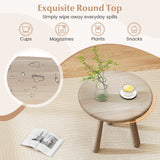 18 Inch Outdoor Mahogany Wood Side Table with Thickened Board