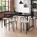 18 Inch Round Stackable Stools with Removable Washable Covers-Set of 6
