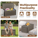 100 Gallon Large Deck Box with Lockable Lid for Patio