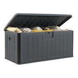 100 Gallon Large Deck Box with Lockable Lid for Patio