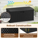 100 Gallon Large Deck Box with Lockable Lid for Patio