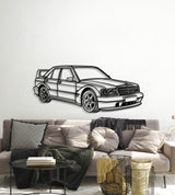1990 190E 2.5-16 EVO II Perspective Metal Car Wall Art - MT0453