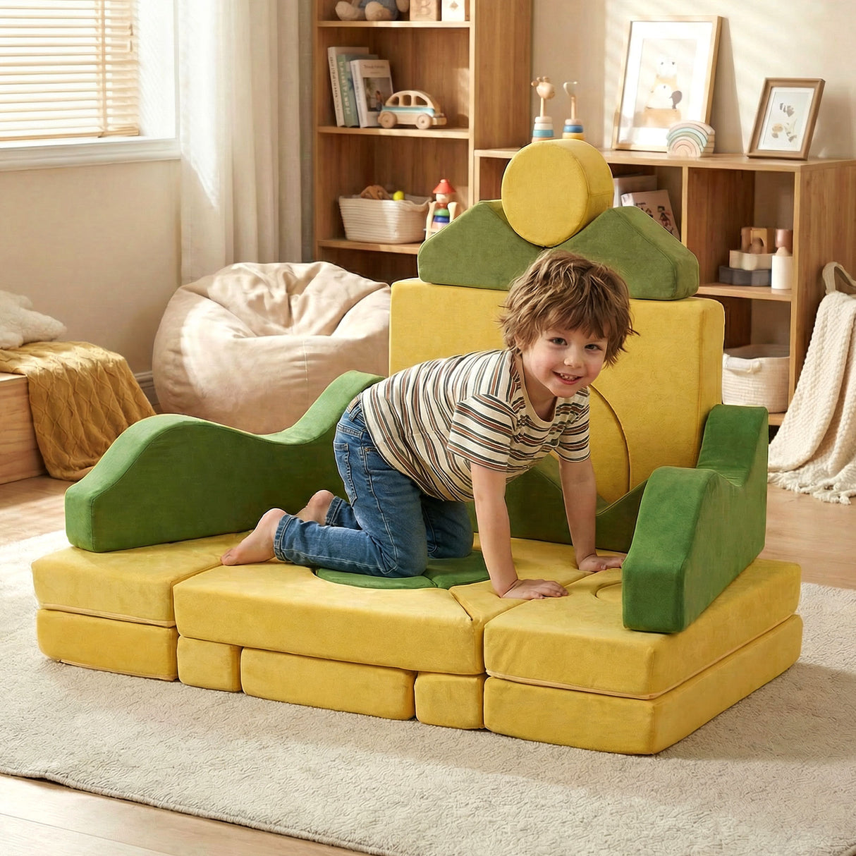 19 Pieces Modular Kids Play Couch for Inspiring Creativity