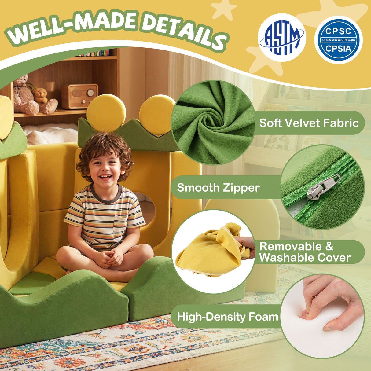 19 Pieces Modular Kids Play Couch for Inspiring Creativity