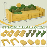 19 Pieces Modular Kids Play Couch for Inspiring Creativity