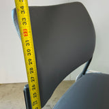 SITONIT SEATING (3 PACK) Grey Chair With Leather Material 34" H x 18.5" x 18.5"