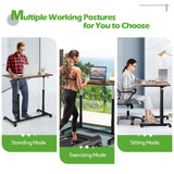 Height Adjustable Computer Desk Sit to Stand Rolling Table