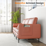 Modular 1/2/3/4-Seat L-Shaped Sectional Sofa Couch with Socket USB Port-3