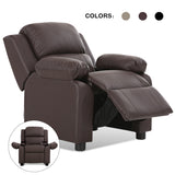 Deluxe Kids Armchair Recliner Headrest Sofa w/ Storage Arms
