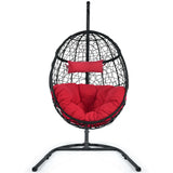 Hanging Cushioned Hammock Chair with Stand