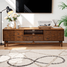 Acacia Elara Solid Wood TV Stand with Storage and Cable Management for TVs up to 80"