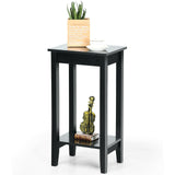 Tall Wooden Sofa End Table Side Table