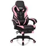 Adjustable Gaming Chair with Footrest for Home Office